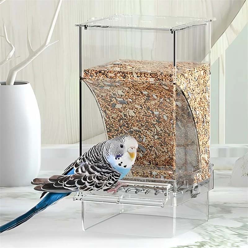 Bird Feeder In Cage and Easy to Refill