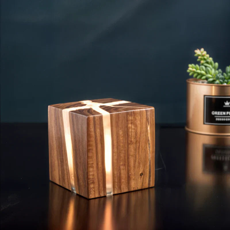 Wood Table Lamp Side View